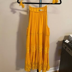 KUMCHI BLUE yellow flowy dress - size M